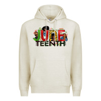 Oatmeal Heather JUNE TEENTH Premium Hoodie - Zillion Design Studio