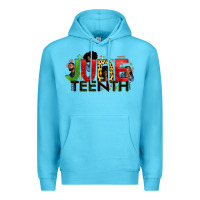 Ocean Blue JUNE TEENTH Premium Hoodie - Zillion Design Studio