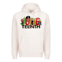 Pale Pink JUNE TEENTH Premium Hoodie - Zillion Design Studio