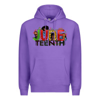 Purple JUNE TEENTH Premium Hoodie - Zillion Design Studio