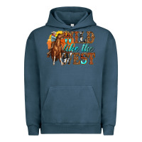 Pigment Midnight Navy wild like west Urban Hoodie - texasbilliewilder