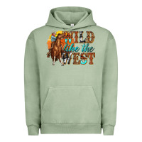 Pigment Oil Green wild like west Urban Hoodie - texasbilliewilder