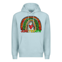 Blue Mist juneteenth rainbow Premium Hoodie - Zillion Design Studio