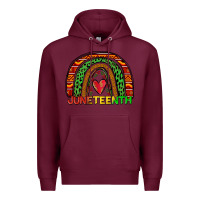 Burgundy juneteenth rainbow Premium Hoodie - Zillion Design Studio