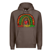 Coffee juneteenth rainbow Premium Hoodie - Zillion Design Studio
