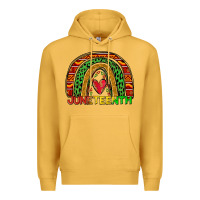 Mustard juneteenth rainbow Premium Hoodie - Zillion Design Studio