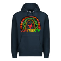 Navy juneteenth rainbow Premium Hoodie - Zillion Design Studio