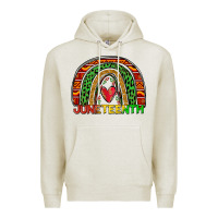 Oatmeal Heather juneteenth rainbow Premium Hoodie - Zillion Design Studio