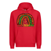 Red juneteenth rainbow Premium Hoodie - Zillion Design Studio
