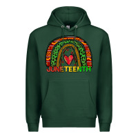 Sports Green juneteenth rainbow Premium Hoodie - Zillion Design Studio