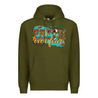 Army Green faith over fear Premium Hoodie - texasbilliewilder
