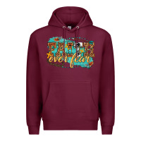 Burgundy faith over fear Premium Hoodie - texasbilliewilder