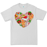 Dove Grey love Christmas  heart Premium Tee - CowhideDigitalArt