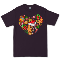 Plum love Christmas  heart Premium Tee - CowhideDigitalArt