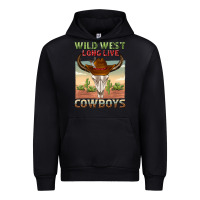 Black wild west long live cowboys Urban Hoodie - texasbilliewilder