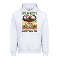 White wild west long live cowboys Urban Hoodie - texasbilliewilder
