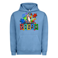 Pigment Pebble Blue baseball support squad autism Urban Hoodie - Zillion Design Studio