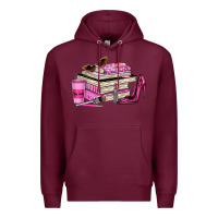 Burgundy girl boss lady Premium Hoodie - texasbilliewilder