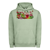 Pigment Oil Green wine coffee cups Urban Hoodie - texasbilliewilder