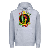 Heather Grey it's the black history for me Premium Hoodie - Zillion Design Studio