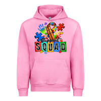 Fuchsia Pink basketball support squad autism Urban Hoodie - Zillion Design Studio