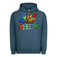 Pigment Midnight Navy basketball support squad autism Urban Hoodie - Zillion Design Studio