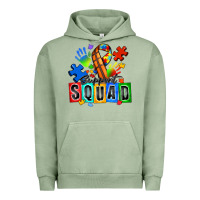 Pigment Oil Green basketball support squad autism Urban Hoodie - Zillion Design Studio