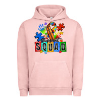 Pigment Salmon basketball support squad autism Urban Hoodie - Zillion Design Studio