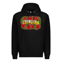 Black chingona Premium Hoodie - Zillion Design Studio