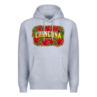 Heather Grey chingona Premium Hoodie - Zillion Design Studio