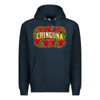 Navy chingona Premium Hoodie - Zillion Design Studio