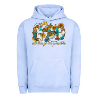 Pigment Grape Ice with god all things are possible with cross Urban Hoodie - texasbilliewilder
