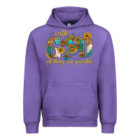 Tulip with god all things are possible with cross Urban Hoodie - texasbilliewilder