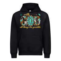 With God All Things Are Possible With Gemstone Urban Hoodie | Teevron