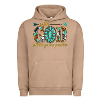 Pigment Burro with god all things are possible with gemstone Urban Hoodie - texasbilliewilder
