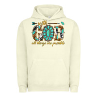 Pigment Pistachio with god all things are possible with gemstone Urban Hoodie - texasbilliewilder