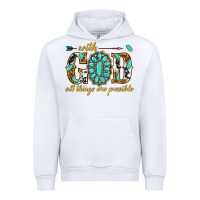 White with god all things are possible with gemstone Urban Hoodie - texasbilliewilder