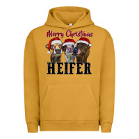 Pigment Peanut Butter Merry Christmas Heifers Urban Hoodie - RanaPortraitStore