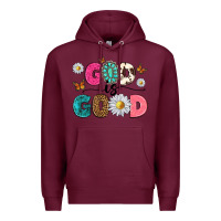 Burgundy god is good Premium Hoodie - texasbilliewilder