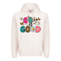 Pale Pink god is good Premium Hoodie - texasbilliewilder