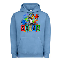 Pigment Pebble Blue soccer support squad autism Urban Hoodie - Zillion Design Studio