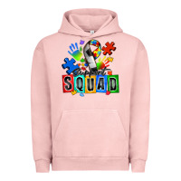 Pigment Salmon soccer support squad autism Urban Hoodie - Zillion Design Studio