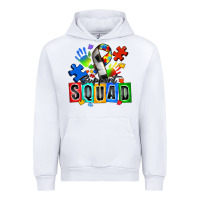 White soccer support squad autism Urban Hoodie - Zillion Design Studio