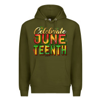 Army Green celebrate juneteenth Premium Hoodie - Zillion Design Studio