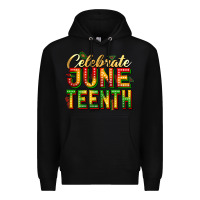 Black celebrate juneteenth Premium Hoodie - Zillion Design Studio