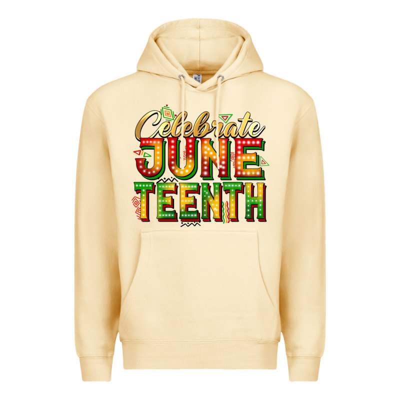Celebrate Juneteenth Premium Hoodie by Zillion Design Studio | Teevron