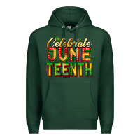 Sports Green celebrate juneteenth Premium Hoodie - Zillion Design Studio