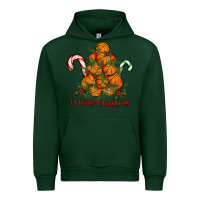 Forest Green Merry Christmas Basketball Urban Hoodie - RanaPortraitStore