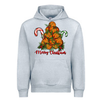 Heather Grey Merry Christmas Basketball Urban Hoodie - RanaPortraitStore