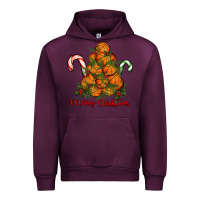 Mauve Wine Merry Christmas Basketball Urban Hoodie - RanaPortraitStore